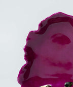 Fuchsia Gold-rimmed Leaf Bread Plate