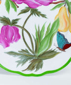 Hand-painted Pink Peony Botanica Dinner Plate