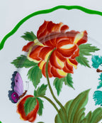 Hand-painted Orange Peony Botanica Dinner Plate