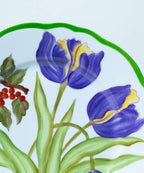 Hand-painted Purple Tulip Botanica Dinner Plate