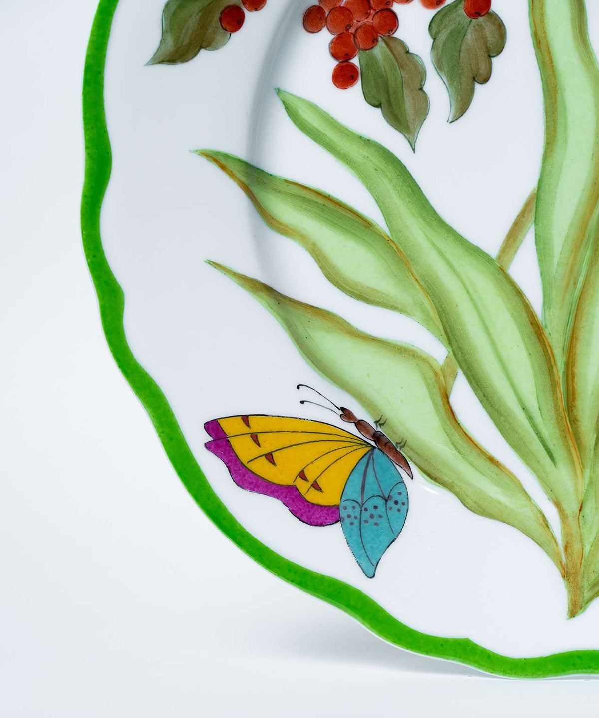 Hand-painted Purple Tulip Botanica Dinner Plate